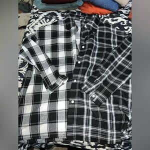 Black and White Plaid Shirt